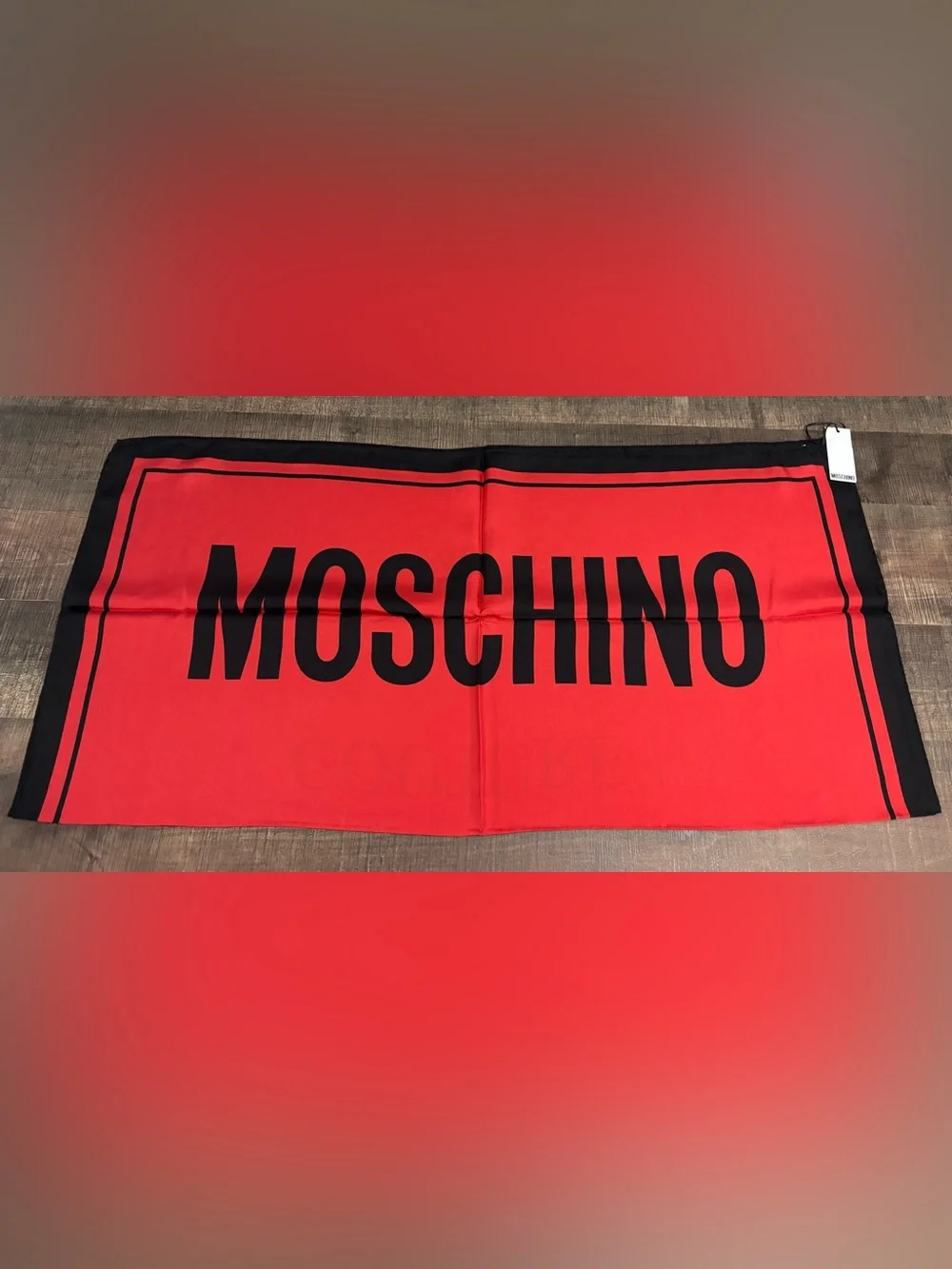 MOSCHINO Couture Silk Logo Scarf
